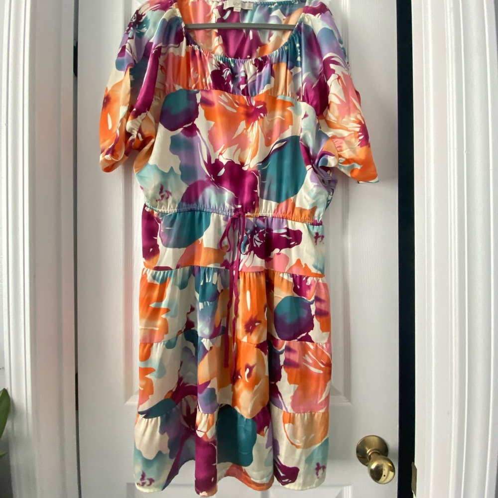 NWOT Loft floral print dress, size large